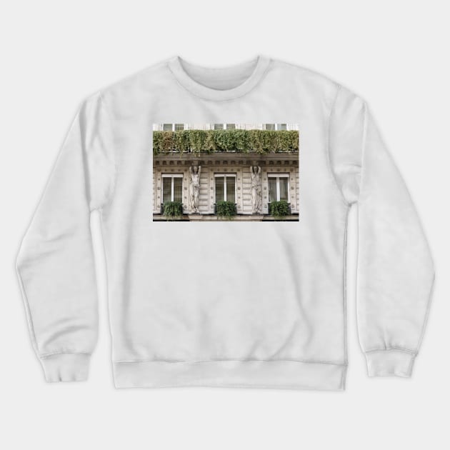 Parisian Building Facades - 7 © Crewneck Sweatshirt by PrinceJohn